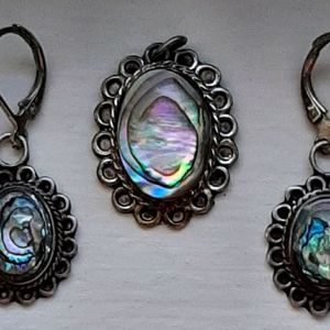 Comeki sterling silver vintage earings and necklac